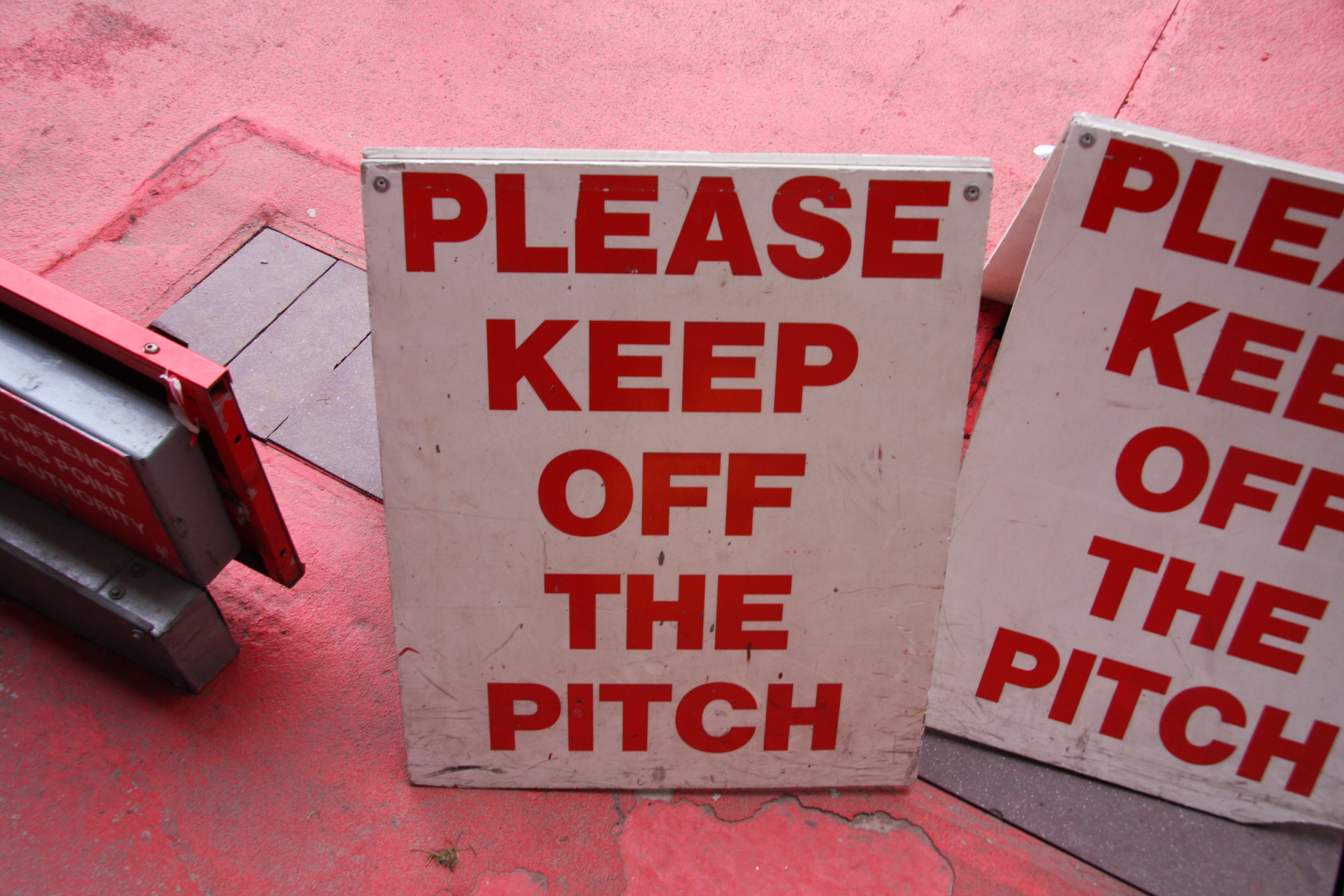 Please keep of the pitch